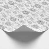 Sun Moon Celestial Pattern Black and White Cadeaupapier (Hoek)