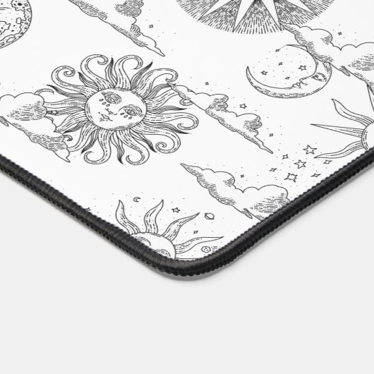  Sun Moon Celestial Pattern - Gepersonaliseerd Bureaumat (Hoek)