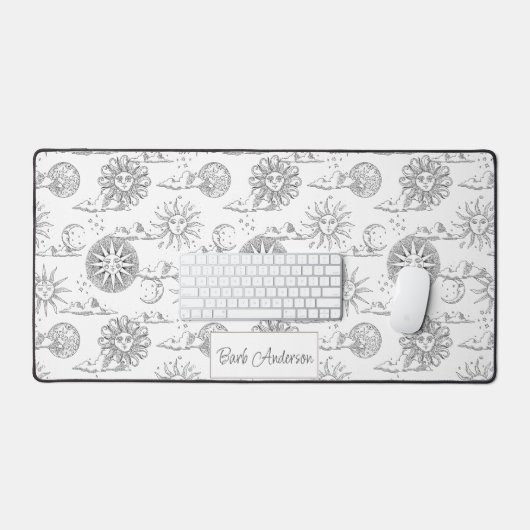  Sun Moon Celestial Pattern - Gepersonaliseerd Bureaumat (Keyboard & Muis)