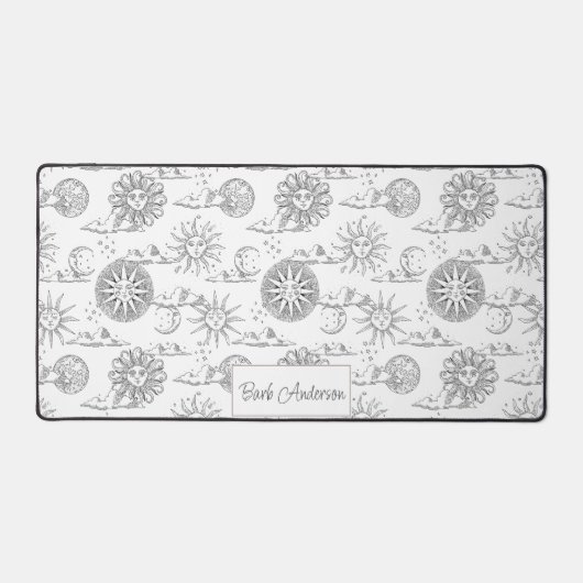  Sun Moon Celestial Pattern - Gepersonaliseerd Bureaumat (Voorkant)