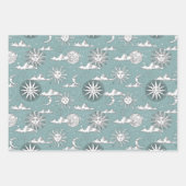  Sun Moon Celestial Pattern Inpakpapier Vel (Voorkant 3)
