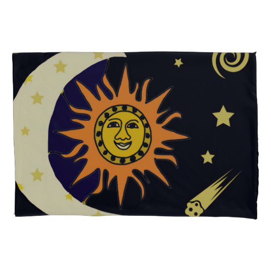 Sun Moon en Celestial Bodies Kussensloop (Voorkant-Links)