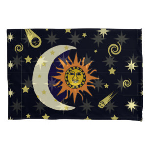 Sun Moon en Celestial Bodies Pillow Hoesje Kussensloop