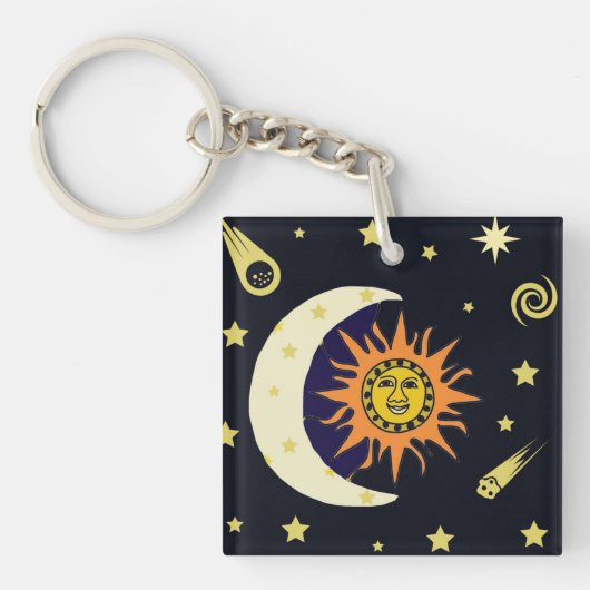 Sun Moon en Stars Sleutelhanger (voorkant)