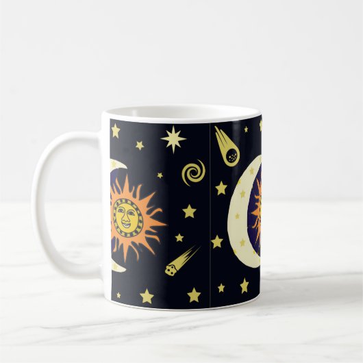 Sun Moon et corps céleste Coffee Mug (Gauche)