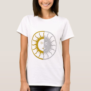 SUN & MOON - gouden zilver T-shirt
