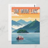 Sun Moon Lake Taiwan zonsopgang Briefkaart (Voorkant / Achterkant)