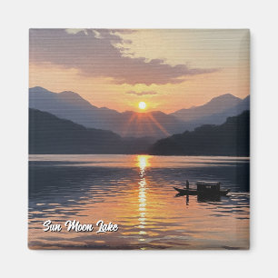 Sun Moon Lake Taiwan zonsopgang Magneet
