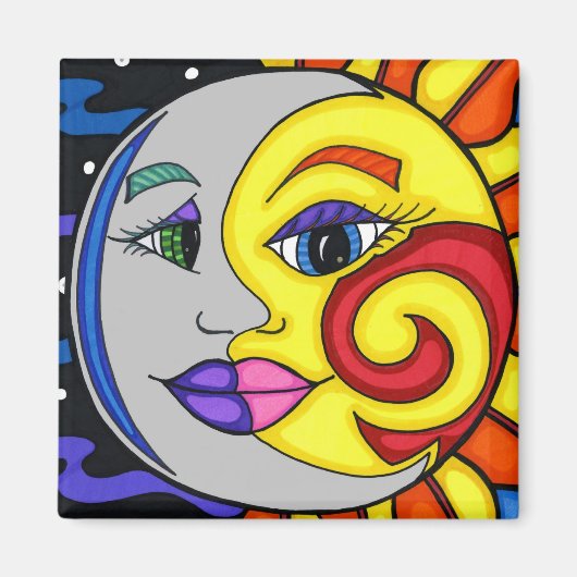 Sun & Moon Magnet Magneet (Voorkant)