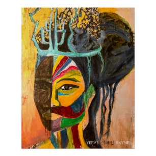 "Sun & Moon Making Love" Originele kunstdruk Perfect Poster