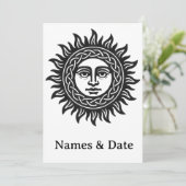 Sun & Moon Mythic Invitation – Pagan, Celestial. (Debout devant)
