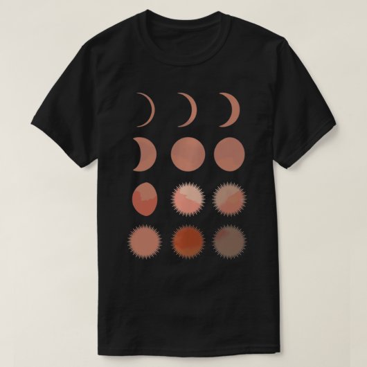 Sun Moon Phases Abstracte Bohemian Pullover (Design voorkant)