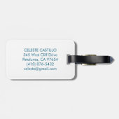 Sun Moon & Roses Magical Boho Earthy Personalized Bagagelabel (Achterkant horizontaal)