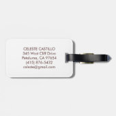 Sun Moon & Roses Magical Boho Earthy Personalized Bagagelabel (Achterkant horizontaal)