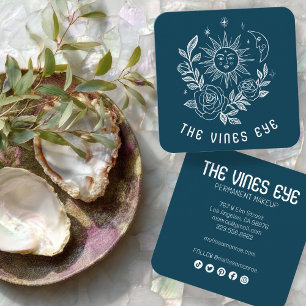 Sun Moon & Rozen Magical Boho CUSTOM Social Media Vierkante Visitekaartje