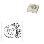 Sun & Moon Rubberstempel (Gestempeld)