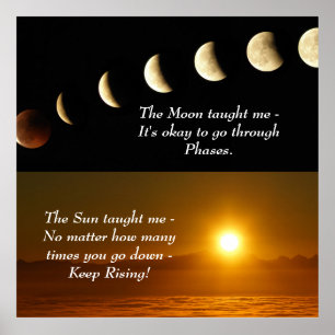 Sun Moon Spiritueel Inspirerend Quote Poster