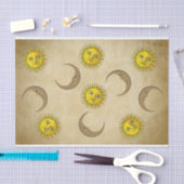 Sun Moon staat voor  kunsthandtekening Tissuepapier (Craft)