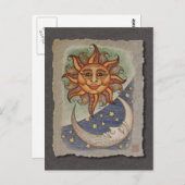 Sun Moon & Stars Briefkaart (Voorkant / Achterkant)