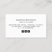 Sun Moon Stars Goud Zwart Wit Sieraden Ontwerper Visitekaartje (Achterkant)