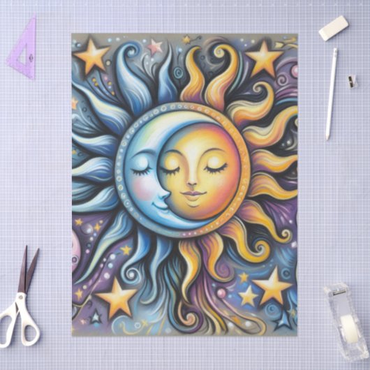 Sun Moon Stars grillige ontkoppeling Tissuepapier (Craft)