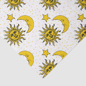 Sun Moon Stars Patroon Tissuepapier (Detail)