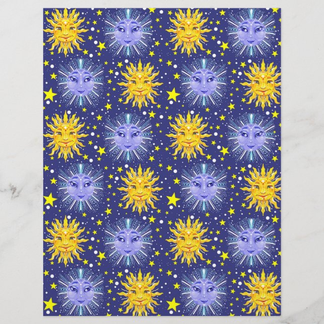 Sun Moon Stars scrapbook 8.5x11 (Voorkant)