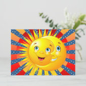 Sun Moon Stars Uitnodiging (Staand voorkant)