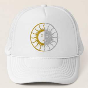 SUN & MOON-symbool - gouden zilver Trucker Pet