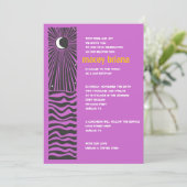 SUN MOON WATER Bar Bat Mitzvah Uitnodiging (Staand voorkant)