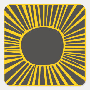 SUN MOON WATER Bar Bat Mitzvah Uitnodiging Vierkante Sticker