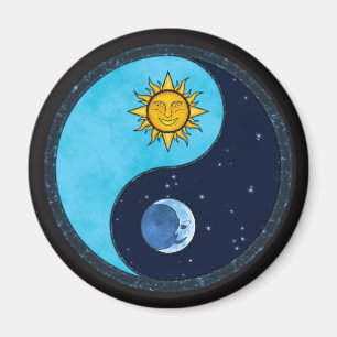 Sun Moon Yin Yang Symbol Magneet