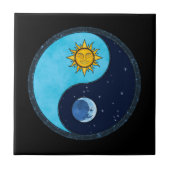 Sun Moon Yin Yang Symbol Tegeltje (Voorkant)