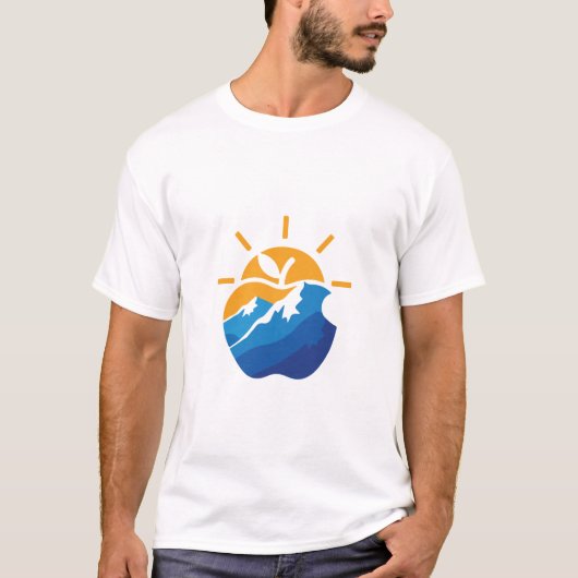 Sun Mountain Wave Circle T-Shirt Nature Amateur (Devant)