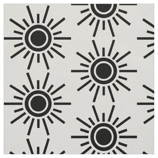 Sun Pattern 02 - Black Stof (Swatch)