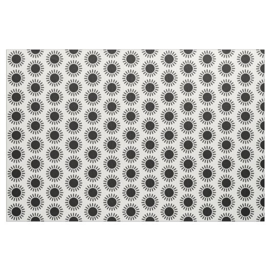 Sun Pattern - Black Stof (Yard (91,4 cm))