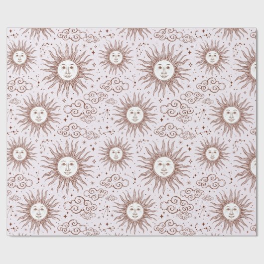 Sun Pattern Wrapping Paper Cadeaupapier (Vlak)