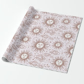 Sun Pattern Wrapping Paper Cadeaupapier (Uitgerold)