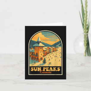 Sun Peaks Canada  Design Retro Ski Village Kaart