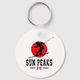 Sun Peaks Canada Skigebied Rocky Mountains Canadi Sleutelhanger