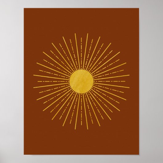 Sun Poster, Sun Art Print, Sun Wall Art, Sun Print (Voorkant)