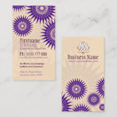 Sun Purple Rosea avec Carte de visite de logo (Devant / Derrière)