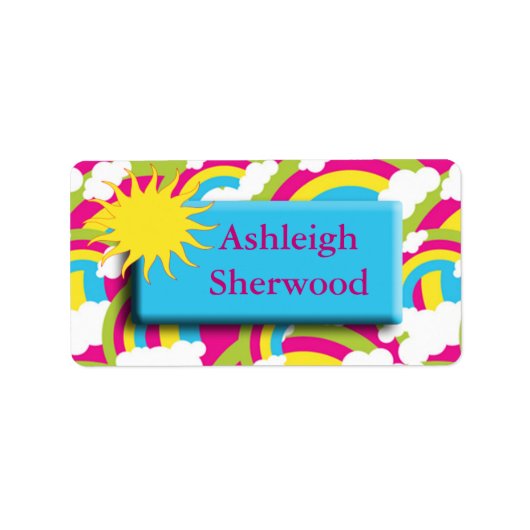 Sun Rainbow Name Label (Voorkant)