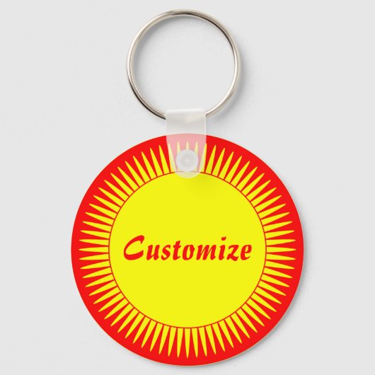 Sun Ray Sjabloon Sleutelhanger (Voorkant)