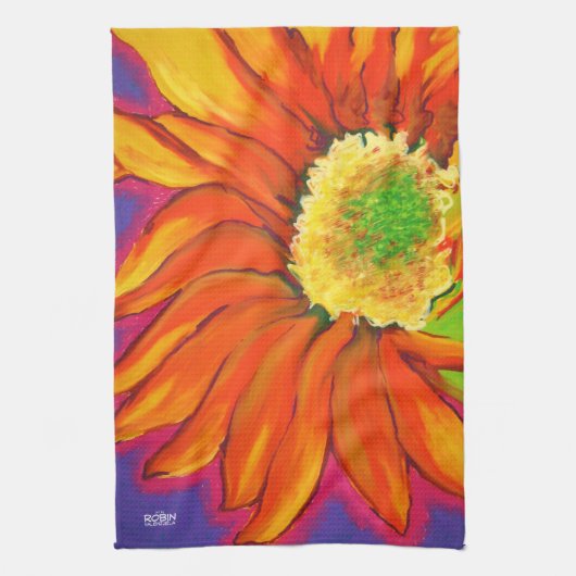 "Sun-Ray Sun-Flower" keukenhanddoek (Verticaal)