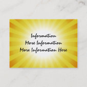 Sun rayonne des cartes de visite (Dos)