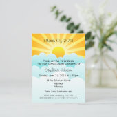 Sun Rays en Clouds New Beginning Party Kaart (Staand voorkant)