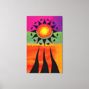 Sun Rays en Elements Canvas Afdruk