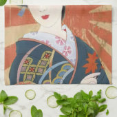 Sun Rays Japanse Geisha Retro Theedoek (Gevouwen)