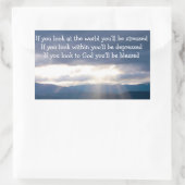 Sun Rays Lakeshore Storm Clouds Look at God Rechthoekige Sticker (Tas)